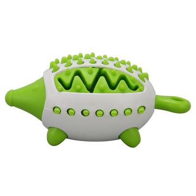 Dog Treat Dispensing Toy Teeth Grinding Cleaning Bite Resistant Hedgehog Shape Puppy Chewing Puzzle