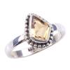 Natural Citrine Gemstone Handmade 925 Solid Sterling Silver Ring Size 6 s5n79