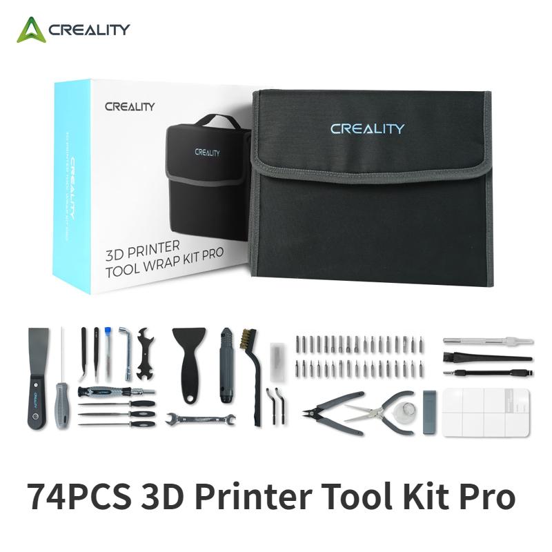Creality Official 74Pcs 3D Printer Tool Kit Bag Pro for 3D Print Removing Repairing Filament Cutting Cleaning Needles Nose Plier