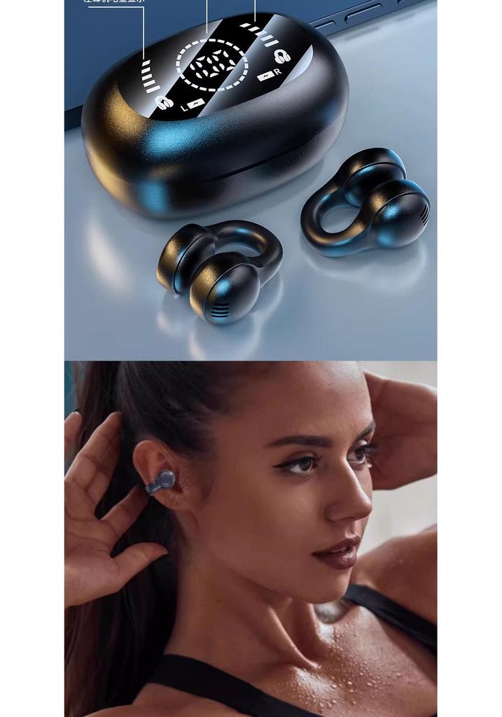 2026 New Model Air Conduction Bluetooth Earphones: Ear Clip Style, High Sound Quality, Long Battery Life, Non-In-Ear Design, Ideal for Sports.