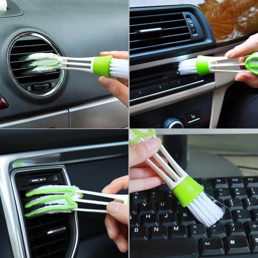 Car Cleaning Brush Plastic Air Conditioner Vent Cleaner Detailing Dust Removal Blinds Duster Outlet Brush Auto
