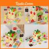 Wooden Toy Puzzle With Six Side Carrot Strawberry Early Learning Shape Matching