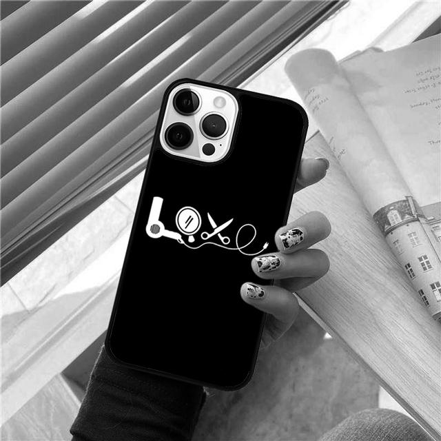 Hairdresser Comb Salon Hairdressing Hair Stylist Tools Phone Case For iPhone 17 Air 15 16 Pro Max 14 13 12 11 Pro Max Plus