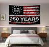Patriotic 250th Anniversary of USA Tapestry 1776-2026 American Flag Print Wall Banner For Indoor Bedroom Cave Home Decoration