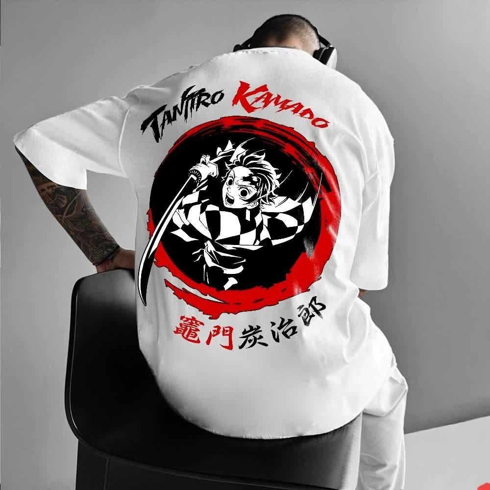 Demon Slayer Tanjirou Anime Manga T-Shirt Tee Costumes Polyester Unisex XL