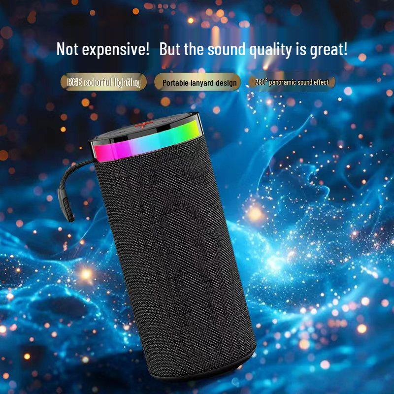 

Bluetooth Speaker W17: Dual Machine Interconnection, High-Quality Sound, Large Volume, Colorful Lighting Effects, Ideal for Home Living Room