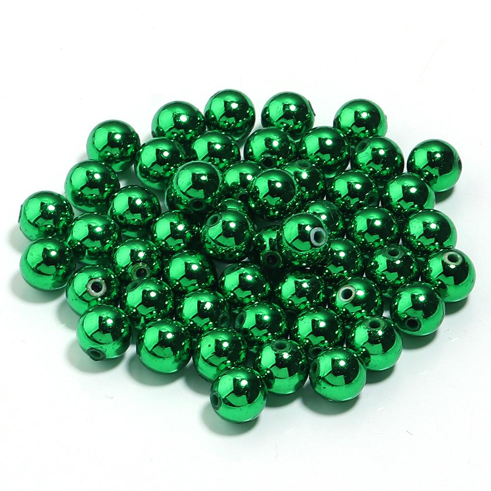 

50-200pcs/lot Christmas Series Acrylic Beads Loose Spaced Round Beads For Bracelet Jewelry Making DIY Christmas Party Decoration 6mm Hole1.8mm 200Pcs зелений