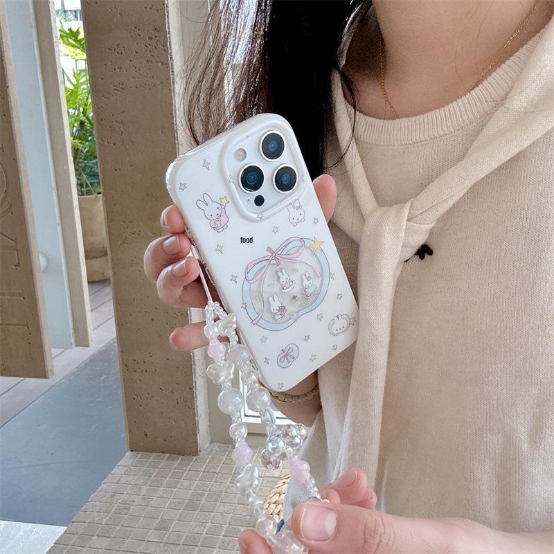 Creative Musical Note Rabbit Bowknot Phone Case for iPhone 17/16 Pro Max