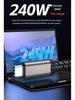 High-Speed USB 3.2 C To C Elbow 8K Screen Casting Cable, 240W 5A Fast Charge, 20Gbps