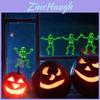 Halloween Leuchtendes Skelett Wandaufkleber PVC Dekorative Wandkunst für Wohnzimmer und Heimdekoration