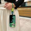 Cute Cartoon Black Cat Electroplate Lanyard Strap Phone Case For iPhone 15 14 13 12 11 16 Pro Max X XS 7 8 Plus Hand Strap Cover