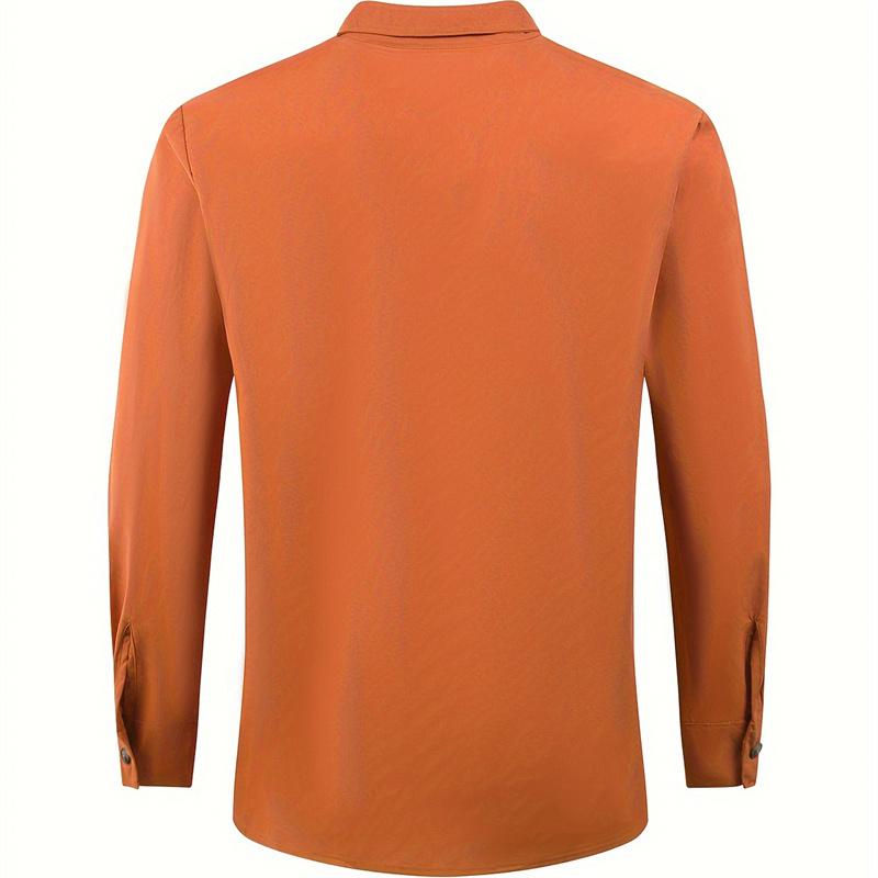 Men Stand Collar Button Up White Black Blue Solid Long Sleeve Shirt Vintage Cotton Plus Size Tops