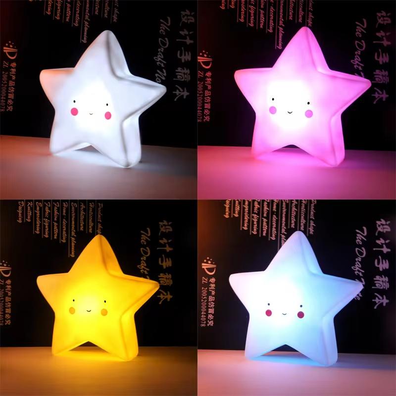 LED Night Light Cute Cartoon Animal Lamp Bear Unicorn Cloud Star Moon Nightlight For Baby Kids Room Bedside Bedroom Living Room