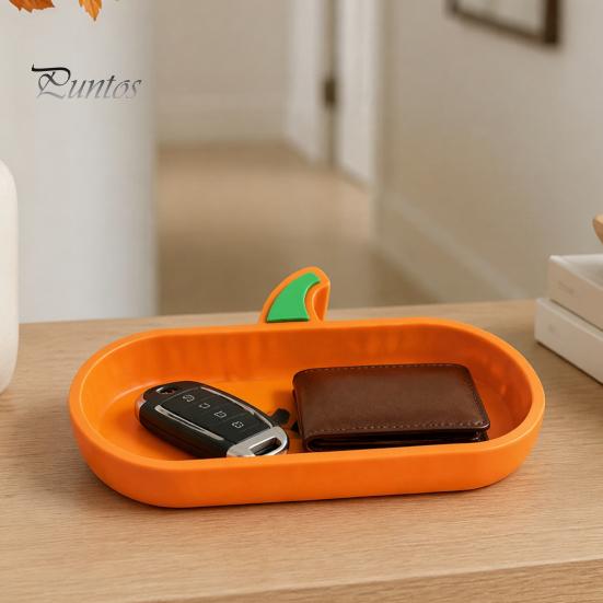 Desk Accessories for Office 3D Printed Pumpkin Glasses Storage Tray, Decorative Desktop Organizer Halloween Home Decor Sunglasses Keys & Jewelry,
