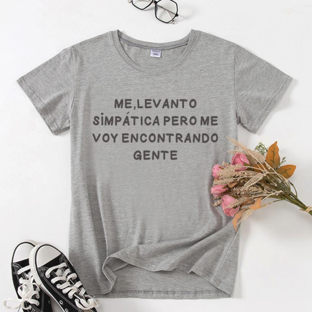 

Fashion Spanish Women Tshirts Camiseta De Mujer Short Sleeve Tops Casual Cotton Women Tshirt Tee Women Clothes S