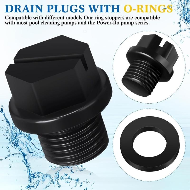 Plastic Drainage Cover Pump Cover Pool Pump Accessories Pressure Gauge Replacement Gasket for ECX270861 SX180LA Models