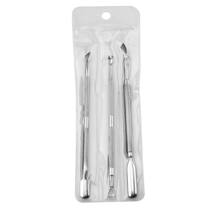In-Stock Stainless Steel 2-Piece Nail Polish Remover & Cuticle Pusher Set