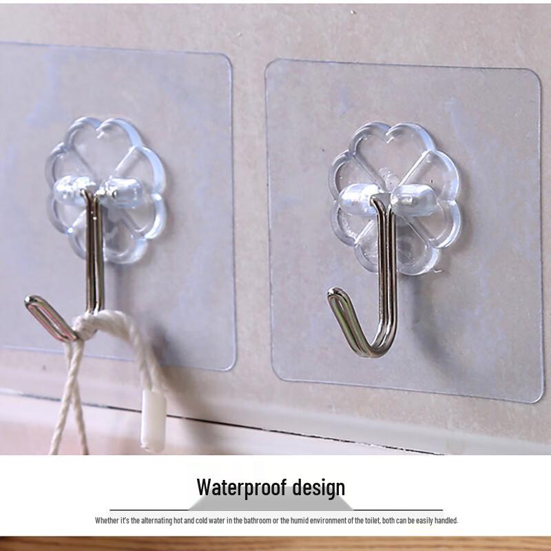 Punch-Free Strong Adhesive Transparent Hooks