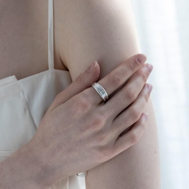 BEFORE MOONRISE [Silver 925] Line Bold Ring SR202 - 2color