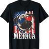 Merica Usa Flag Patriotic Pug Dog Owner Puppy Pet Trainer T Shirt