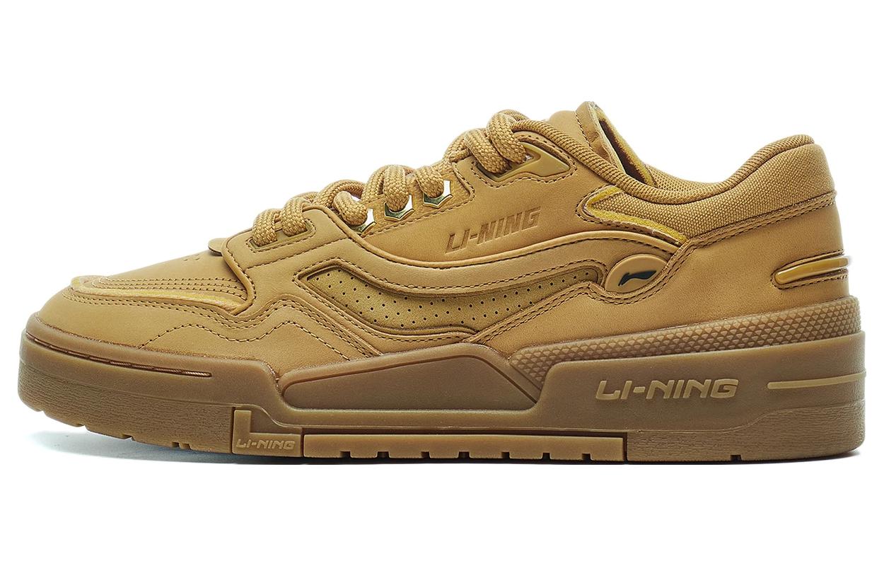 Li Ning 001 BTC Prm Удобные Нескользящие Низкие Кеды для Скейтборда Мужские Желто-Коричневые AGCT219-4 43