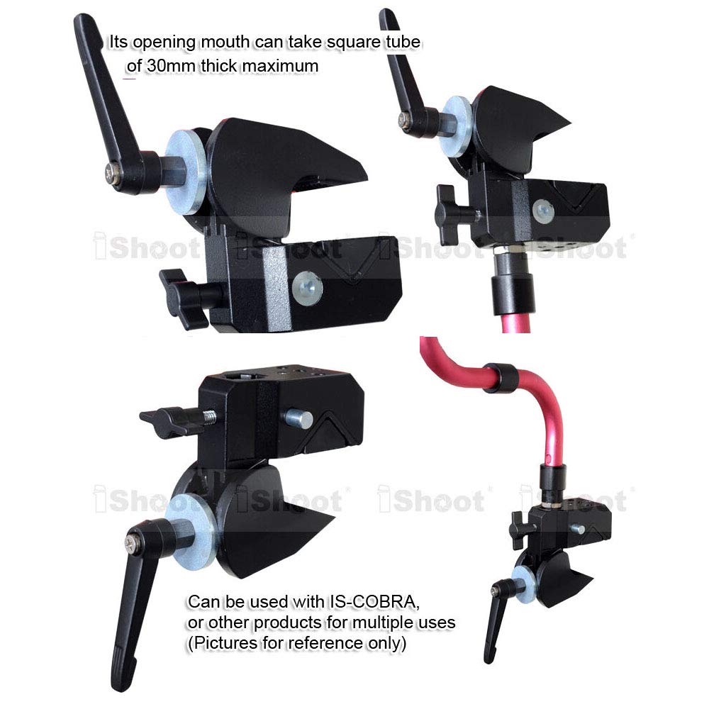 Super Strong Universal Metal Photography Camera Crab for 5cm Round Tube Tripod Light 3cm Thick Square Tube Desk Bookshelf Wooden Board Wood with M5