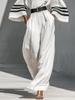 2026 European Spring/Summer Women's French Linen Blend Wide-Leg Jumpsuit