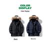 Unisex Mid-Length Winter Down Jacket with Fur Collar - Men's 90% White Duck Down Thickened Parka