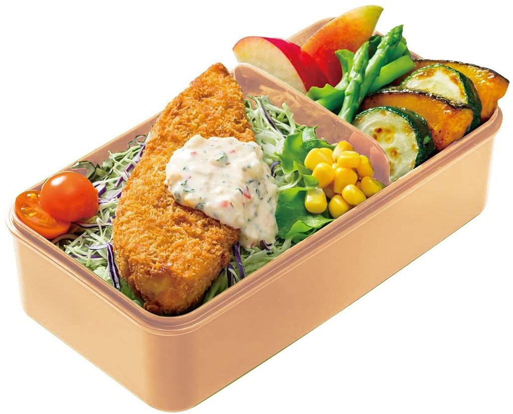 Skater Okazu Nokke Bento Structured Wood Light Box, 580ml, Grain, Brown, SLLB6M-A