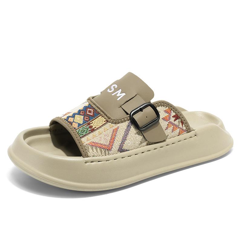 Slippers men's summer new niche soft bottom casual non-slip wear-resistant beach one-word drag