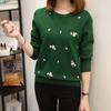 Frauen Stickerei Floral Strick Pullover Frauen Winter Pullover Top