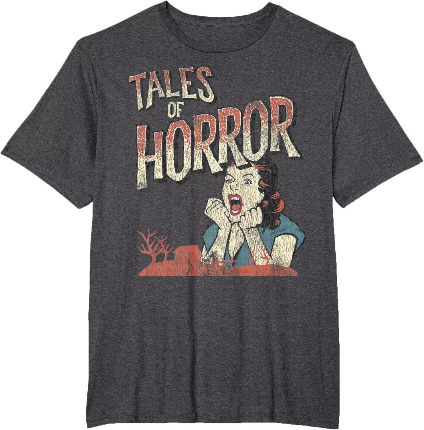 

Vintage Horreur Film Poster Graphic Printing Summer pure Cotton Men s and Women s T-Shirts Street Autumn and winter innerwear S