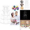 Elegant Clear Acrylic Cake Stand Multi-layer Display For Wedding And Birthday