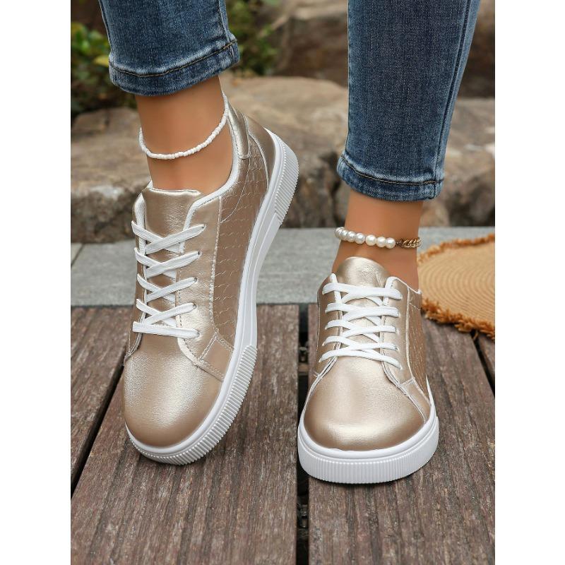 Versatile Casual Flat Sneakers for Women and Fashionable White Sneakers