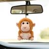 Plush Doll Monkey Plush Toy Soft Fur Monkey Car Pendant Little Monkey Pendant  Backpack Decoration