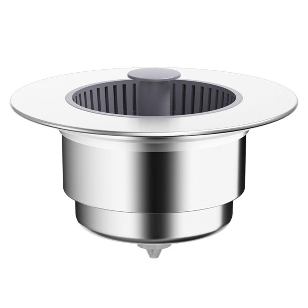 

3 In 1 Anti-Clogging Basket Strainer with Handle Kitchen Sink Odor Filter Food Slag Drainer Home Kitchen Bathroom Supplies срібний