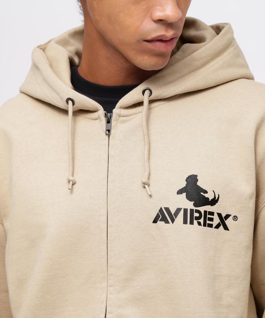 Avirex Bear Snowboard Hoodie Large 040 Beige (Web Exclusive) Men's 783-4231007