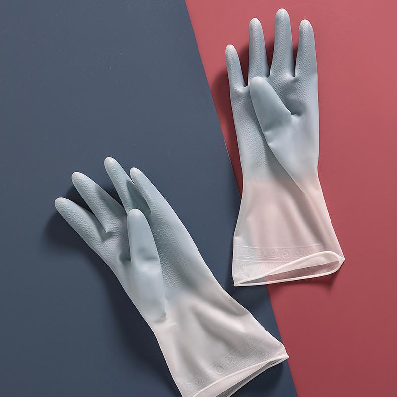 Women's Waterproof Latex Dishwashing Gloves - Durable, Long, and Wear-Resistant