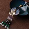 Vintage Pendant Necklaces Woman Sweater Long Necklace Rope Chain Ethnic Stone Necklace Fashion Jewelry