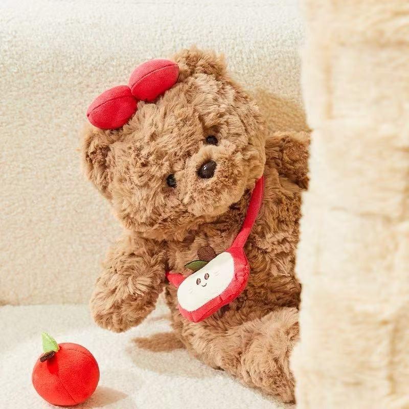 And Cute Soft Bear Stuffed Animal Plush Toy With Rose Velvet Children For