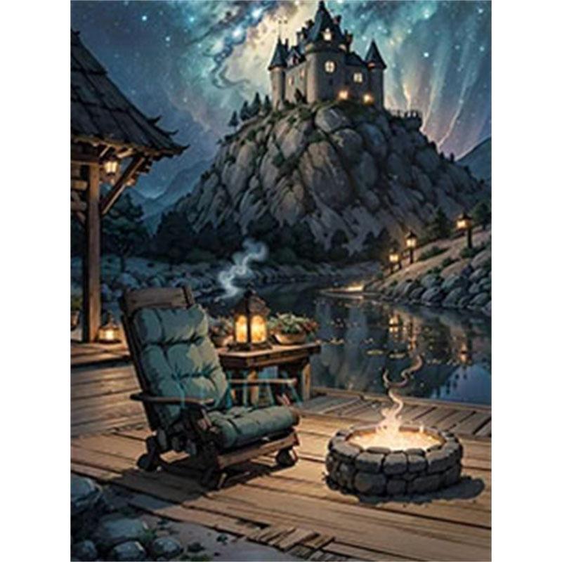 DIY Diamond Painting Castle Cross Stitch Kit Mosaic Art Diamond Painting Full Circle/Square Diamond Home Decoration
