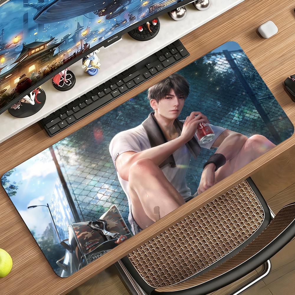 Caleb Love and Deepspace Game Mouse Pad Non-slip Rubber Gamer Balance Computer Mat Decoracion Deskmat Laptop Office Large
