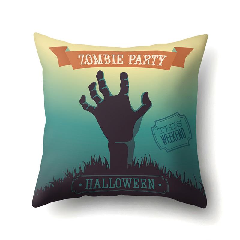 Halloween Polyester Kissenbezug Auto Lendenkissen Kürbis Sofa Kissenbezug Heim Wohnzimmer Kissenbezug
