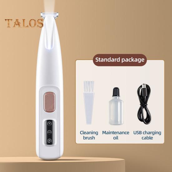 Tagliapeli per Zampe di Cane con Luce LED 3-in-1 Tosatrice Elettrica per Toelettatura Cani a Basso Rumore Cordless Ricaricabile Rasoio per Animali Domestici per Zampe Orecchie Faccia Groppa