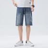 Grinded Five-point Pants Summer New Style Men's Japanese Loose Five-point Pants Shorts Denim Medium Pants