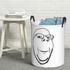 Laundry Collector Smiling Wholesome Wojak Soyjak Foldable Laundry Basket Home Organizer Children Washing Basket Home Organizer