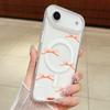 Apple 17 Pro Max Acrylic Magnetic Bow Pattern Transparent Hard Case