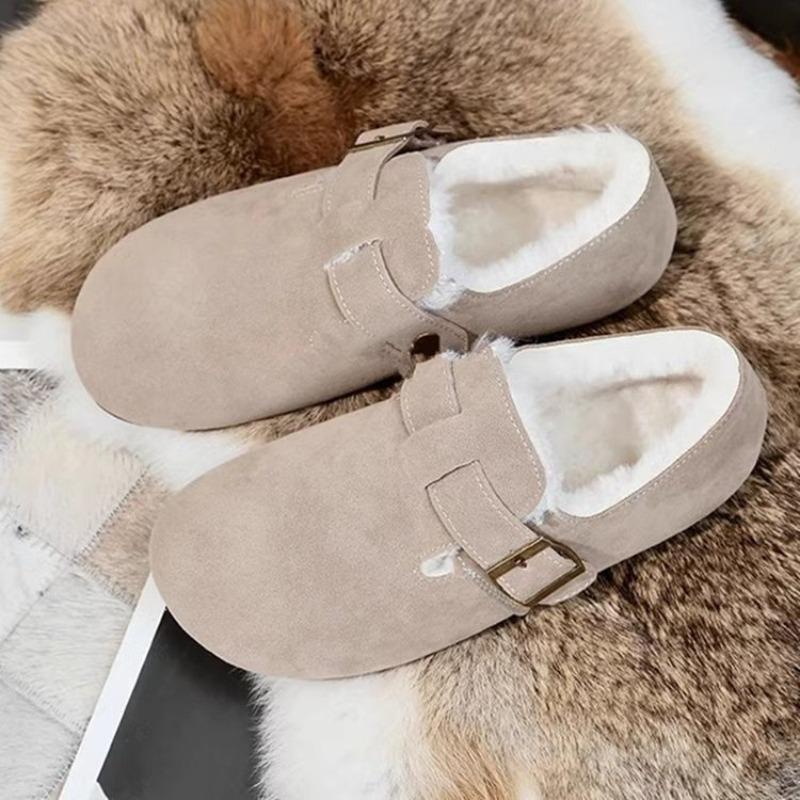 Ciepłe buty, damskie buty bawełniane, para leniwych i polarowych butów w stylu retro