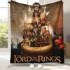 Retro L-Lord of The Rings H-Hobbit Flannel Blanket,Ultra Soft Warm Plush Throw for Home Bedroom Bed Sofa Cover Office Picnic