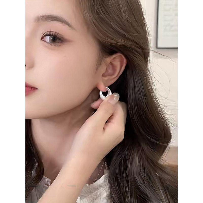 INS Copper Fashion Fancy Water Drop Female Silver Earrings
